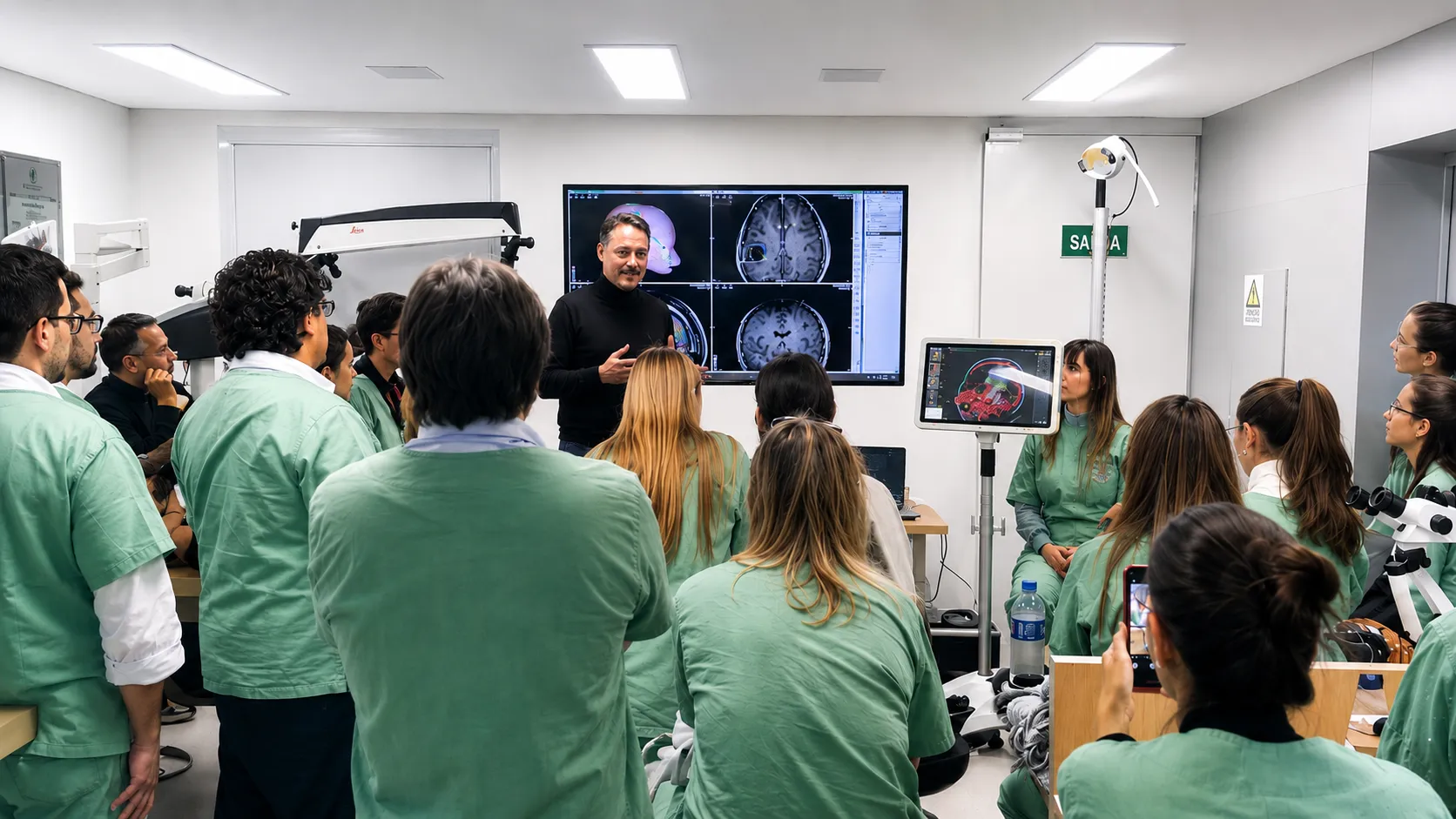 Atividade prática de laboratório com neuroimagem